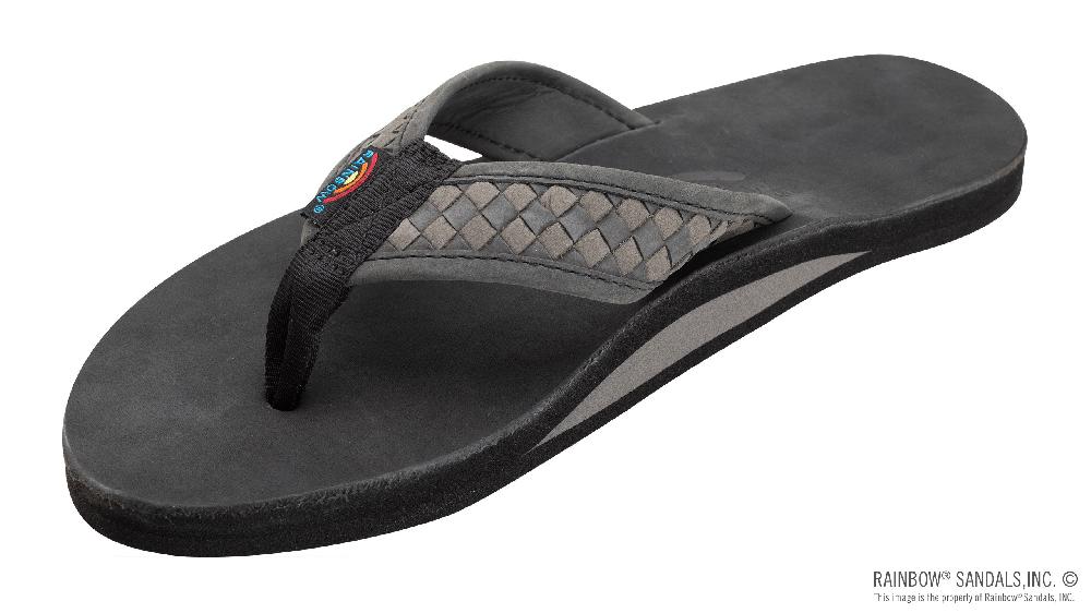 rainbow sandals Luxury Leather Collection - The Bentley – Single Layer Arch Hand Woven Strap