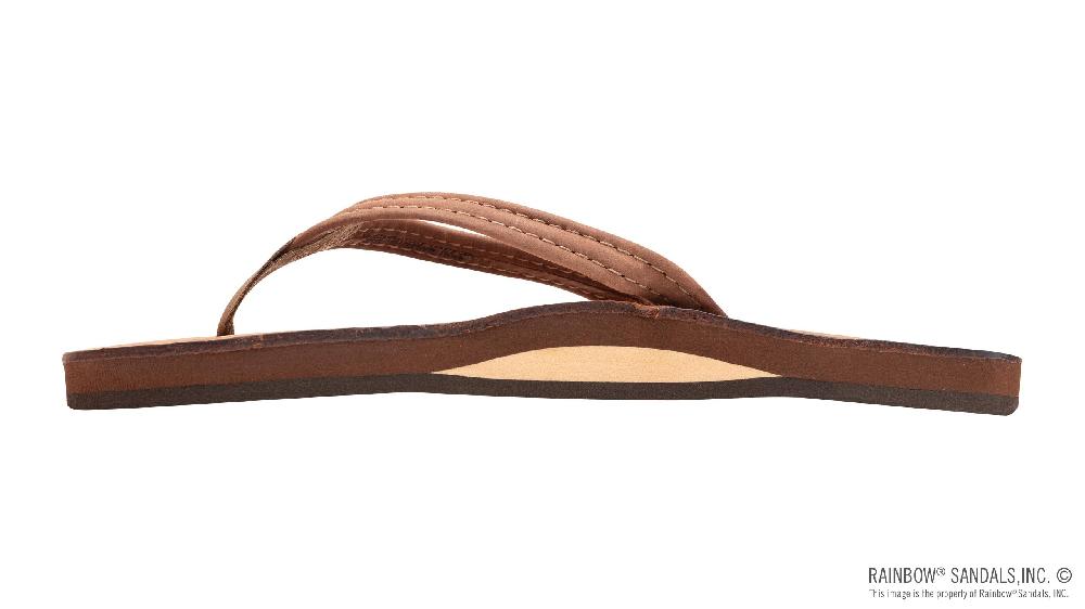 Rainbow Sandals Luxury Leather - Single Layer Arch Support With A 1/2" Narrow Strap