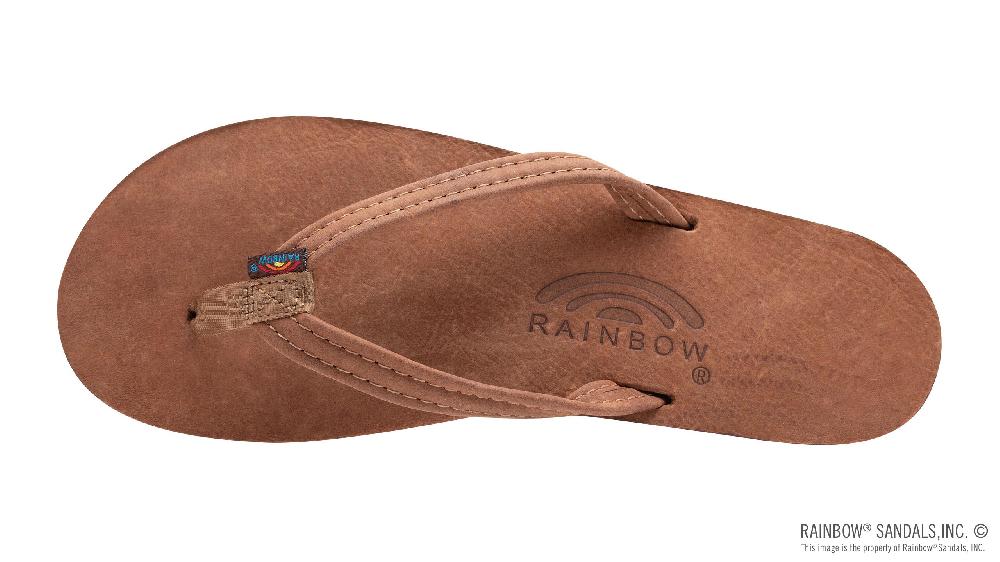 Rainbow Sandals Luxury Leather - Single Layer Arch Support With A 1/2" Narrow Strap