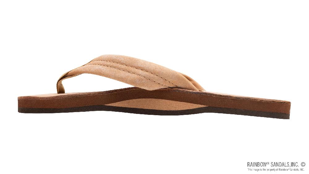 Rainbow Sandals Luxury Leather - Single Layer Arch Support With A 1" Strap