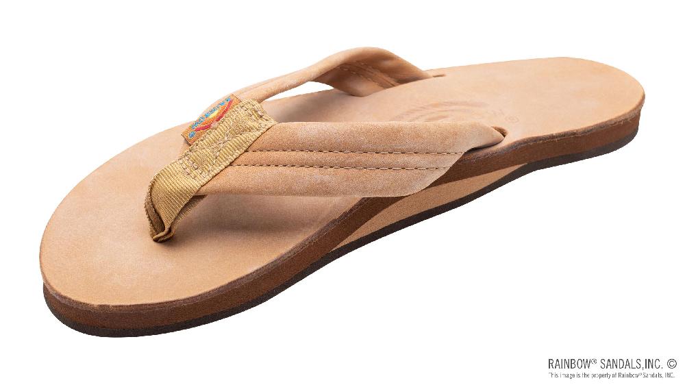 rainbow sandals Luxury Leather - Single Layer Arch  Support with a 1" Strap