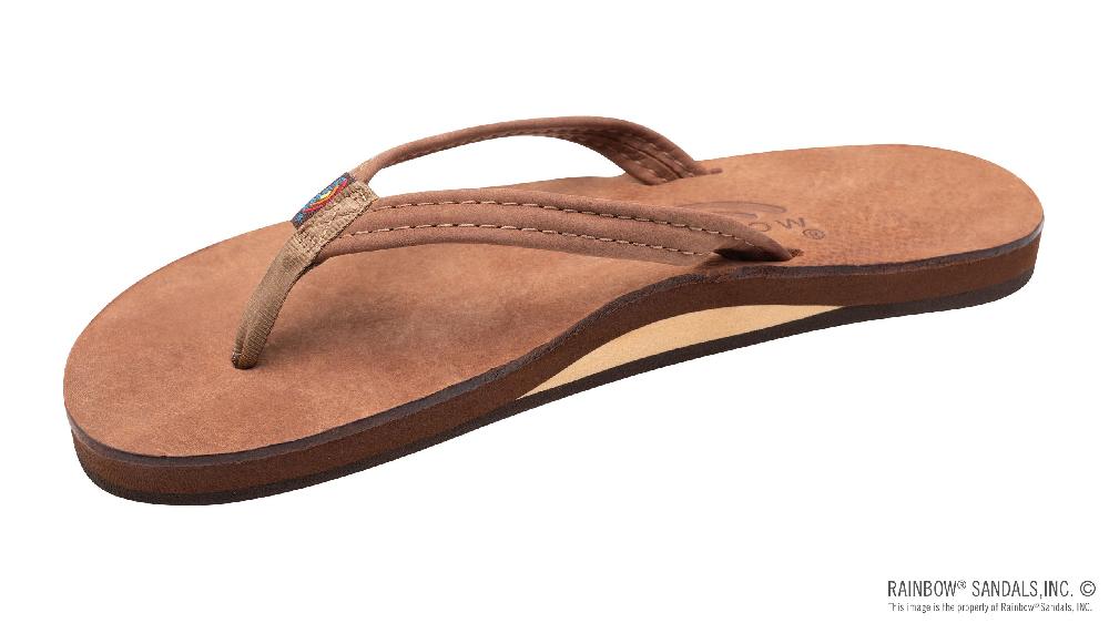 rainbow sandals Luxury Leather - Single Layer Arch Support with a 1/2" Narrow Strap