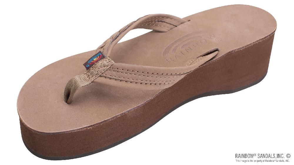 rainbow sandals Madison Six Layer Wedge with a 3/4" Medium Braided Strap