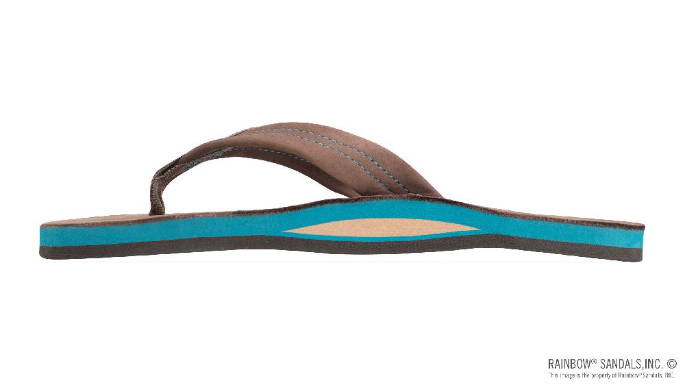 Rainbow Sandals Premier Blues - Single Layer Premier Leather With Blue Midsole 1" Strap