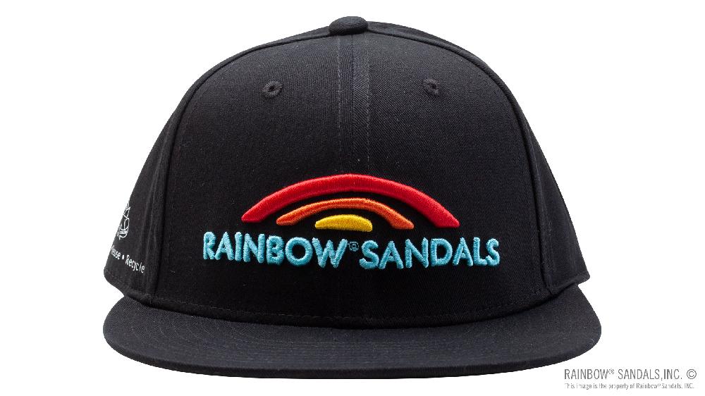 Rainbow Sandals Rainbow® Sandals Black 100% Cotton Snap Back Hat