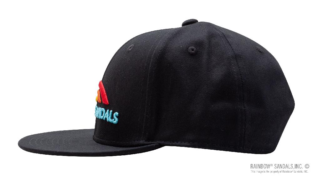 Rainbow Sandals Rainbow® Sandals Black 100% Cotton Snap Back Hat