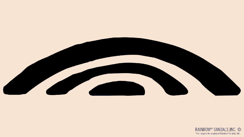 Rainbow Sandals 10" Dye Cut Sticker Rainbow Arch