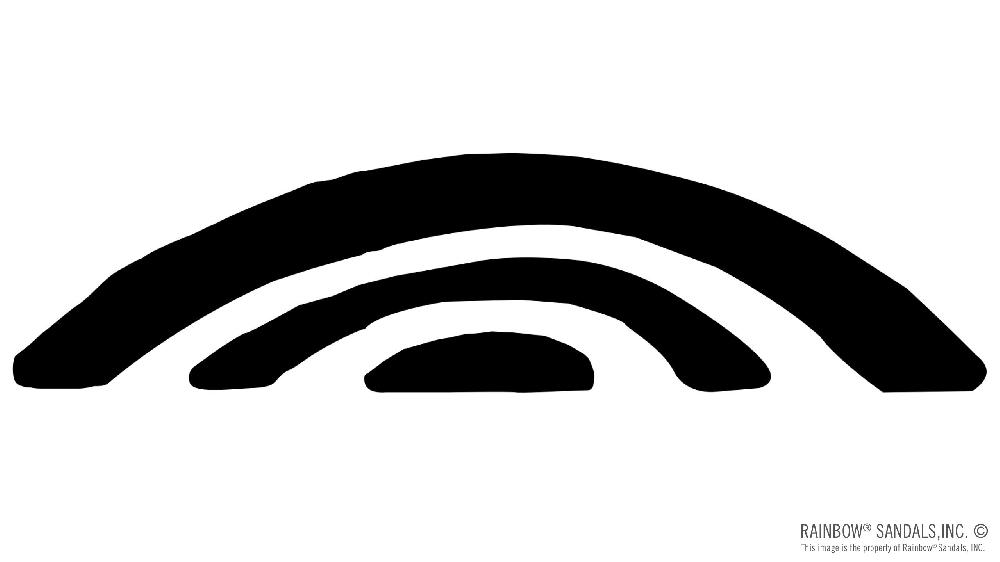 rainbow sandals 10" Dye Cut Sticker Rainbow Arch