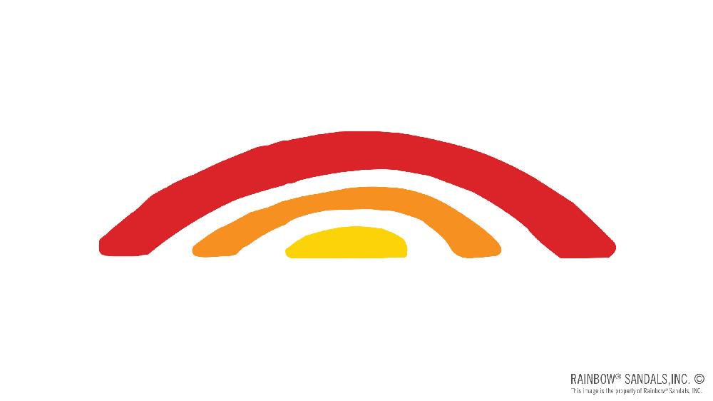 rainbow sandals 4" Dye Cut Sticker Rainbow Arch