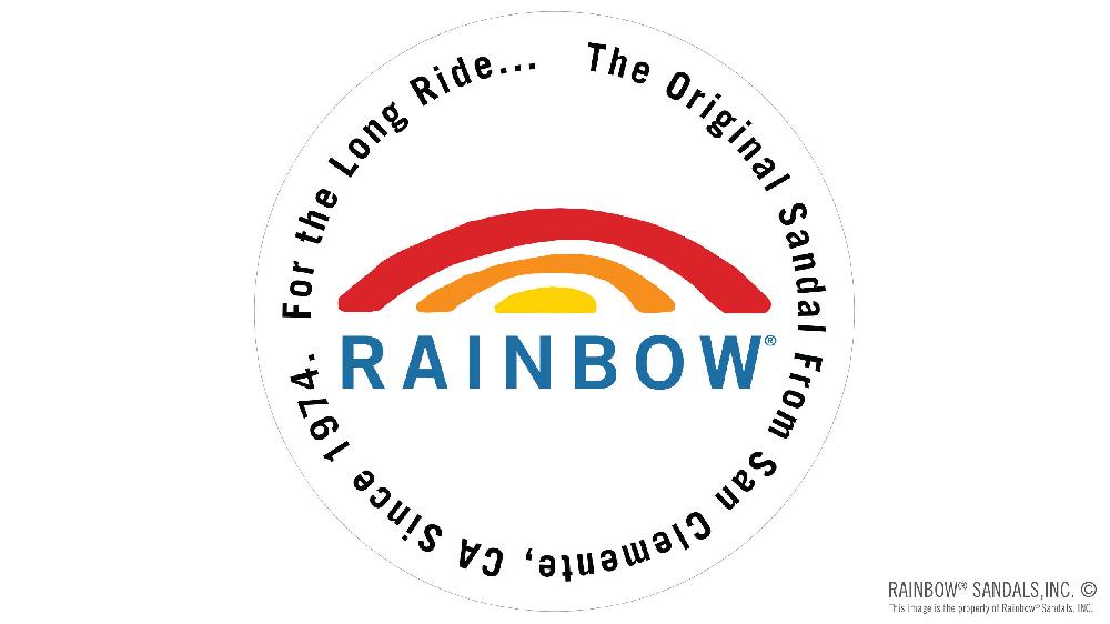 rainbow sandals Rainbow Logo Sticker 4" Circle