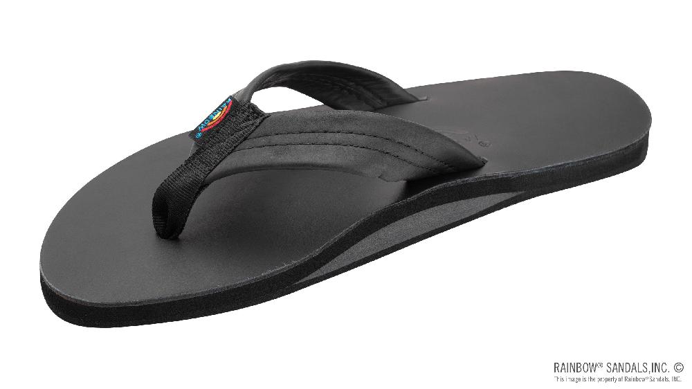 rainbow sandals Single Layer Classic Leather with Arch Support 1" Strap