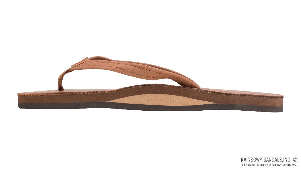 Rainbow Sandals Single Layer Classic Leather With Arch Support And A 1/2" Narrow Strap