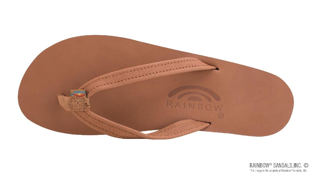 Rainbow Sandals Single Layer Classic Leather With Arch Support And A 1/2" Narrow Strap