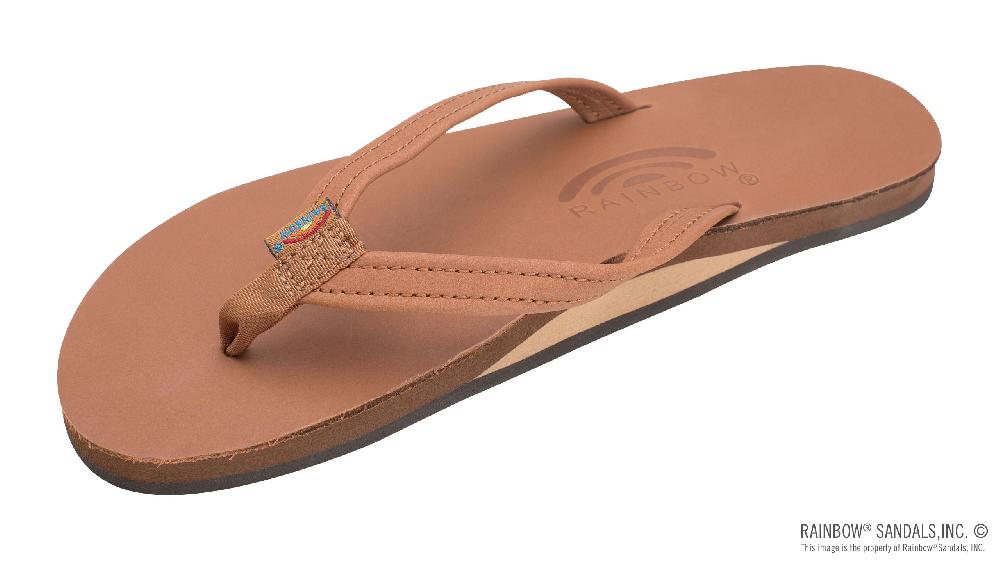 rainbow sandals Single Layer Classic Leather with Arch Support and a 1/2" Narrow Strap