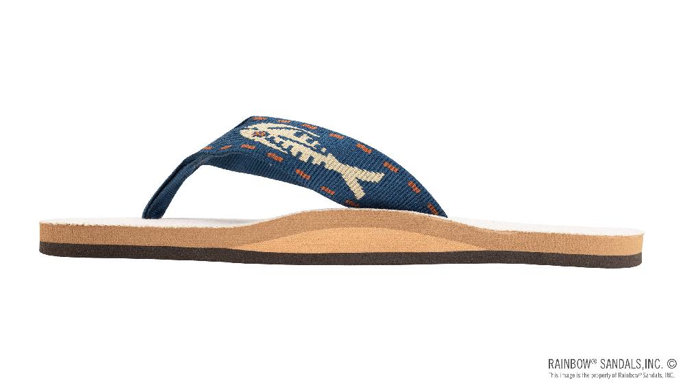 Rainbow Sandals Single Layer Hemp With A Nylon Fish Pattern Strap