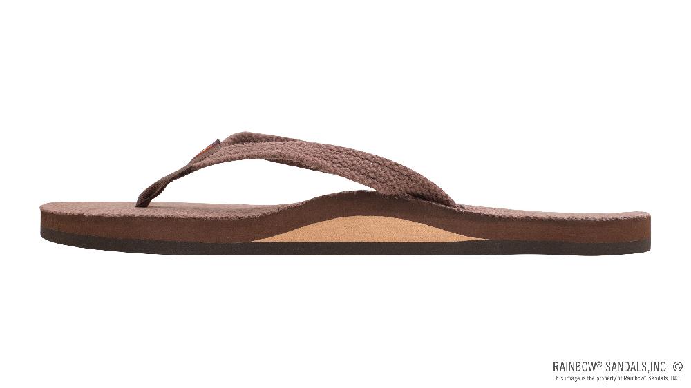 Rainbow Sandals Single Layer Hemp With Arch Support And 1/2" Narrow Strap