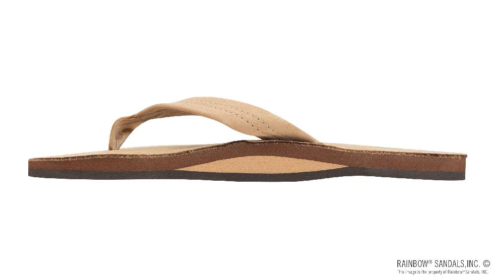 Rainbow Sandals Single Layer Premier Leather With Arch Support 1" Strap