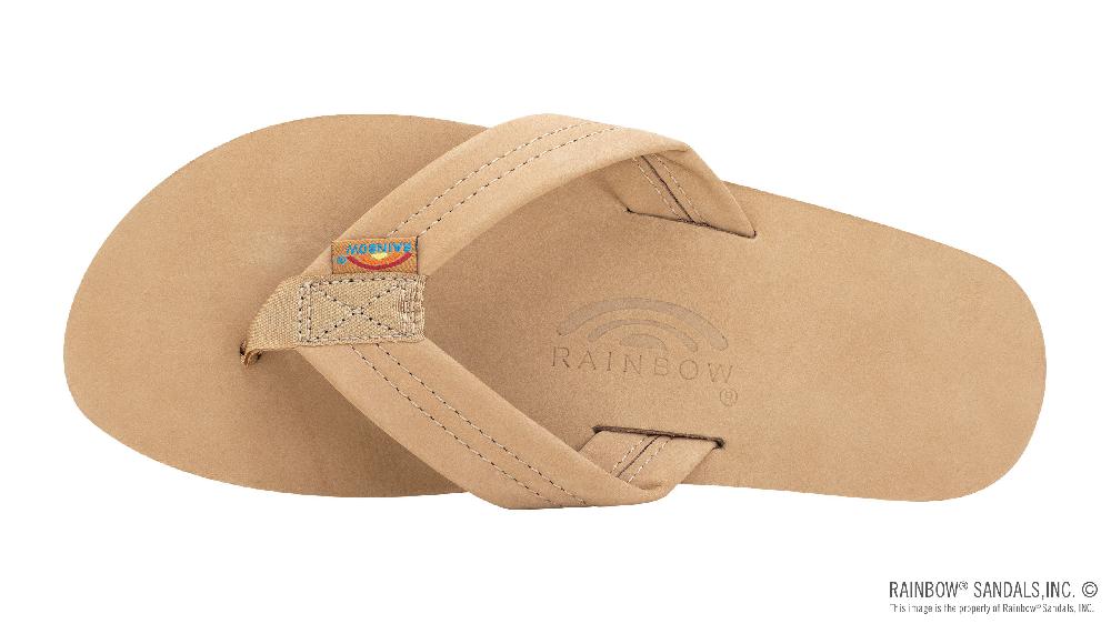 Rainbow Sandals Single Layer Premier Leather With Arch Support 1" Strap