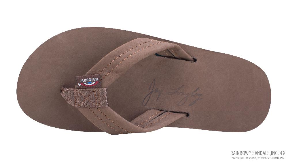 Rainbow Sandals The Americana -Men's Single Layer Premier Leather Red White & Blue Mid Sole