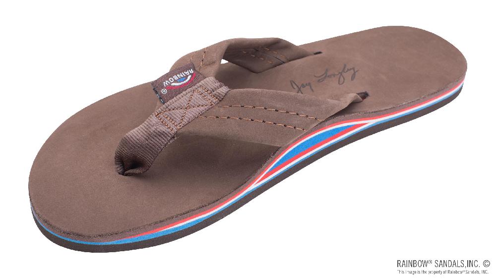 rainbow sandals The Americana- Women's Single layer eXpresso-Red White Blue Mid Sole