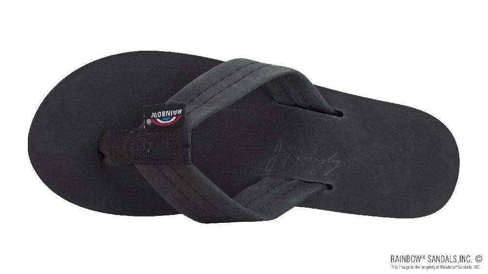 Rainbow Sandals The Americana - Women's Single Layer Premier Leather Red White & Blue Mid Sole With A 1" Strap