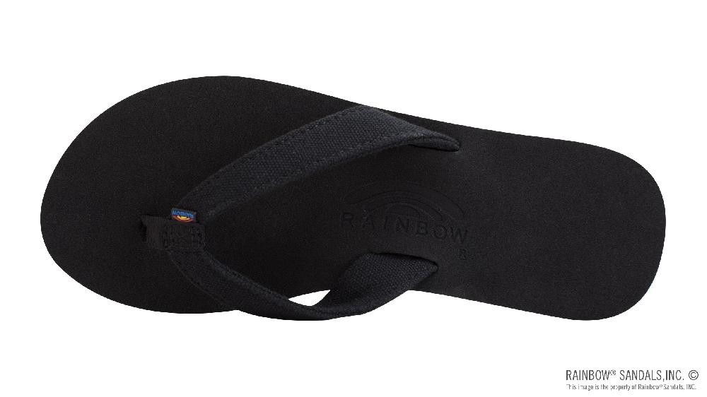 Rainbow Sandals The Bella - Soft Top Black Tapered Canvas Strap