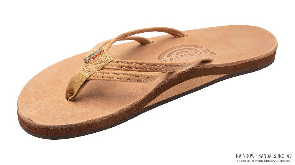rainbow sandals The Sandpiper - Luxury Leather Single Layer Arch Support with 1/3" Double Narrow Strap