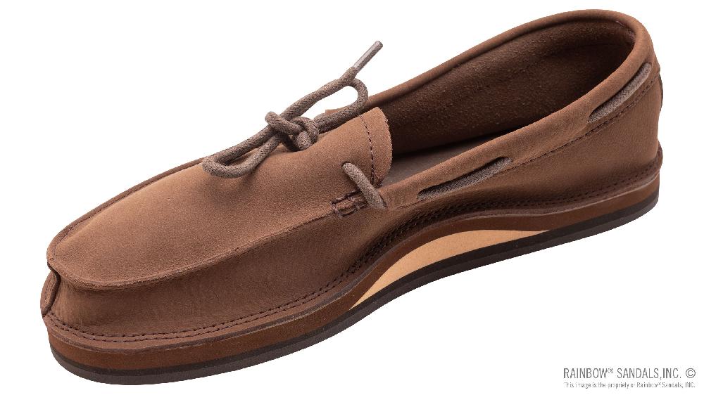 rainbow sandals Women's Single Layer Milled Leather Mocca Loaf