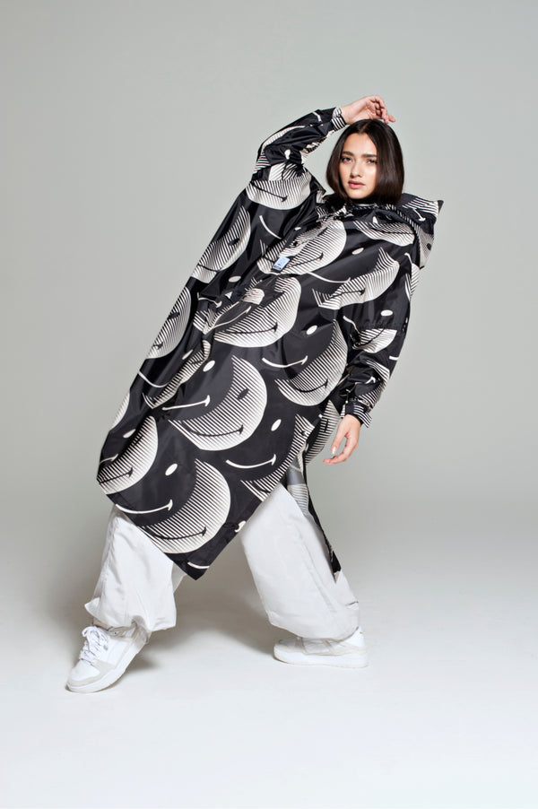 Rainkiss Half Moon X Smiley - Rain Poncho