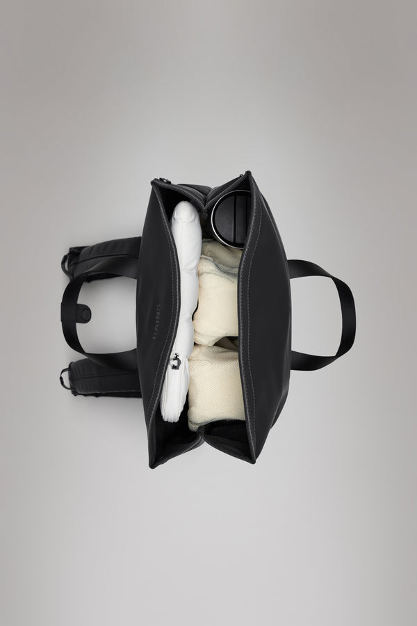 Rains 2 Way Tote Backpack Black Grain