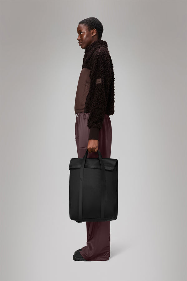 Rains 2 Way Tote Backpack Black Grain