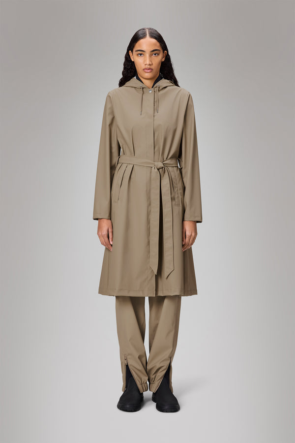 rains A-Line Longer W Jacket Beige