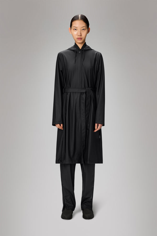rains A-Line Longer W Jacket Black