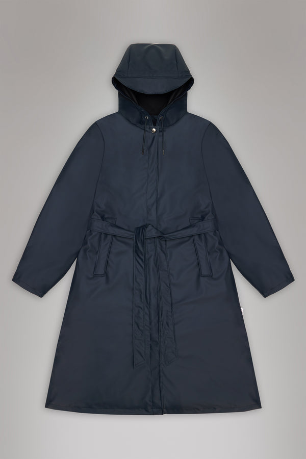 Rains A-Line Longer W Jacket Navy