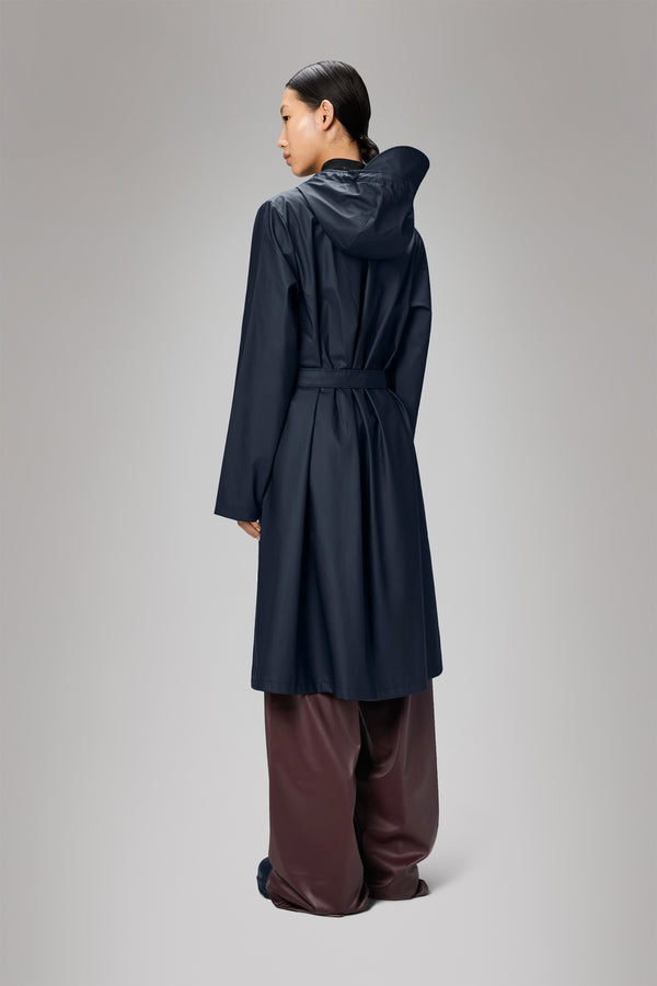 Rains A-Line Longer W Jacket Navy