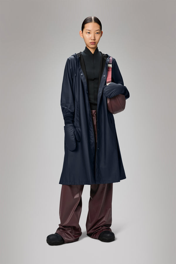 Rains A-Line Longer W Jacket Navy