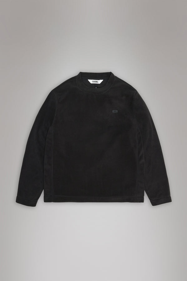 Rains Addis Fleece Crewneck Black