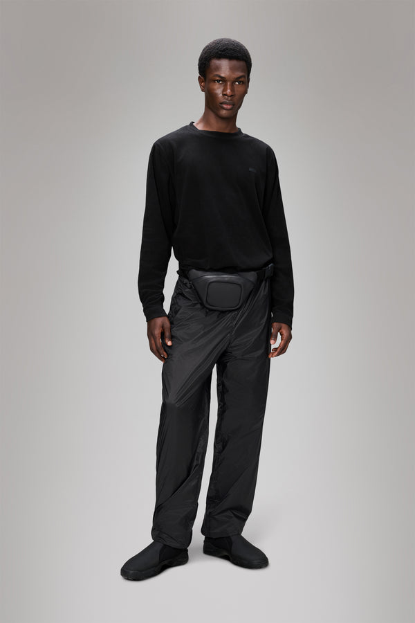 Rains Addis Fleece Crewneck Black