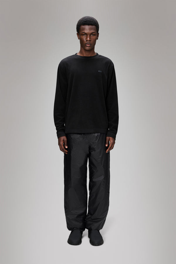 rains Addis Fleece Crewneck Black