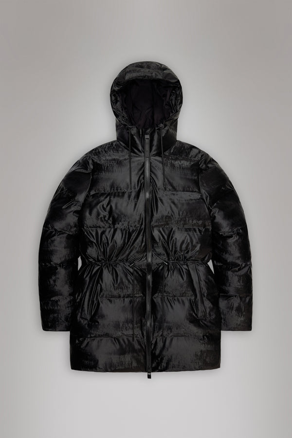 Rains Alta Long Puffer String W Jacket Coal