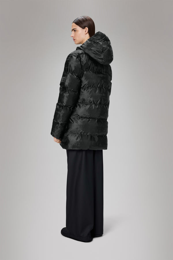 Rains Alta Long Puffer String W Jacket Coal