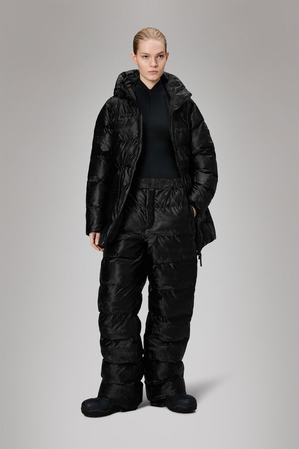 Rains Alta Long Puffer String W Jacket Coal