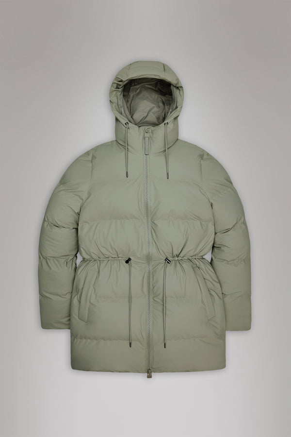 Rains Alta Long Puffer String W Jacket Drift