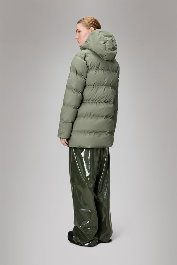 Rains Alta Long Puffer String W Jacket Drift