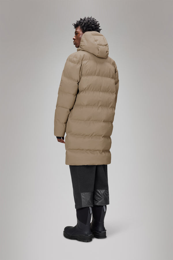 Rains Alta Longer Puffer Jacket Beige