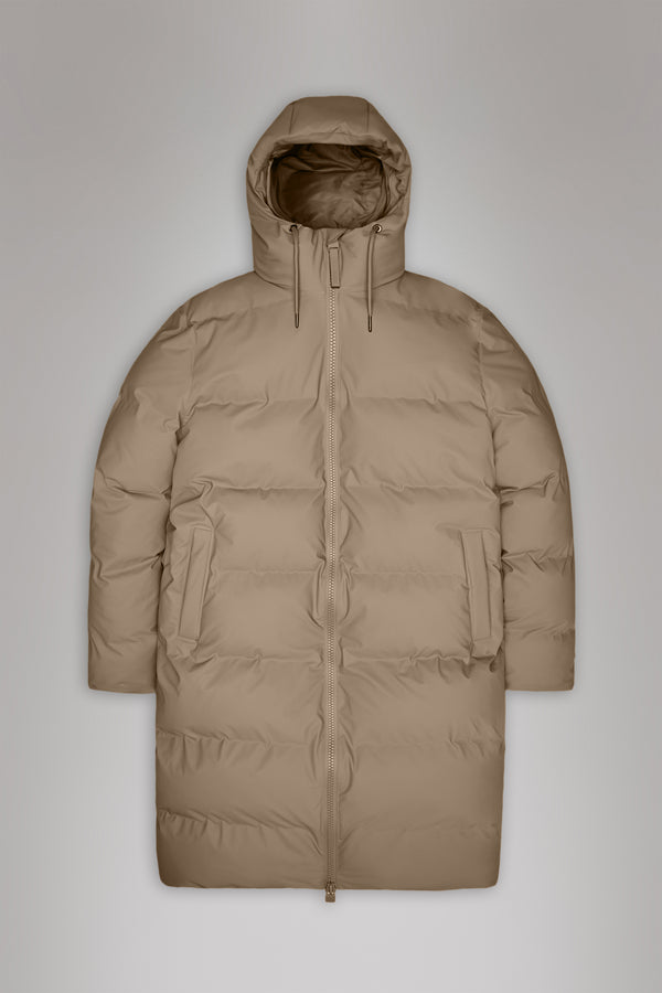 Rains Alta Longer Puffer Jacket Beige