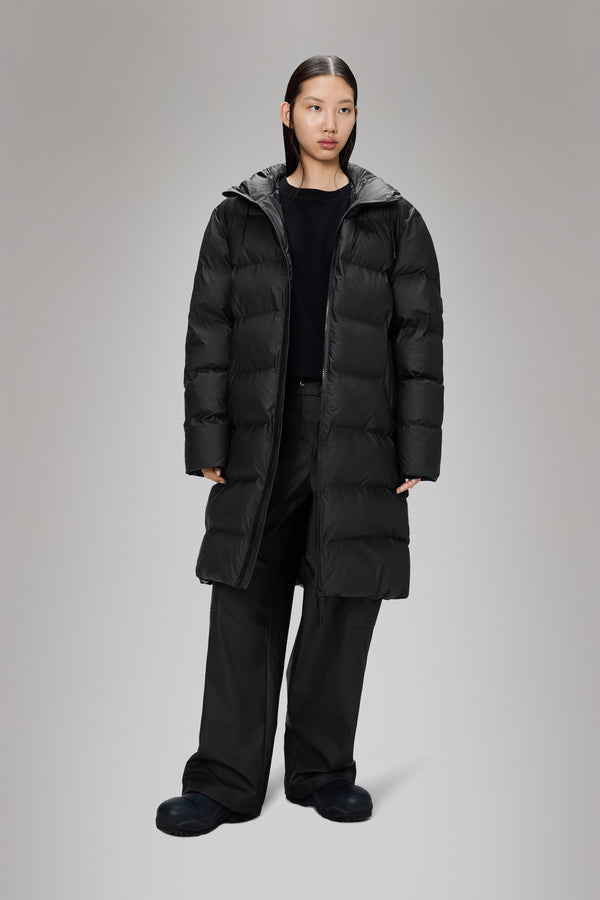 Rains Alta Longer Puffer Jacket Black