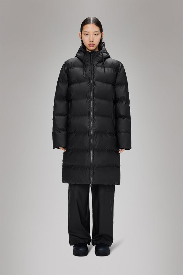 rains Alta Longer Puffer Jacket Black