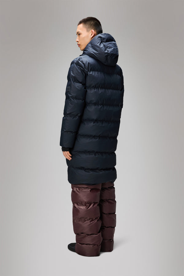 Rains Alta Longer Puffer Jacket Navy