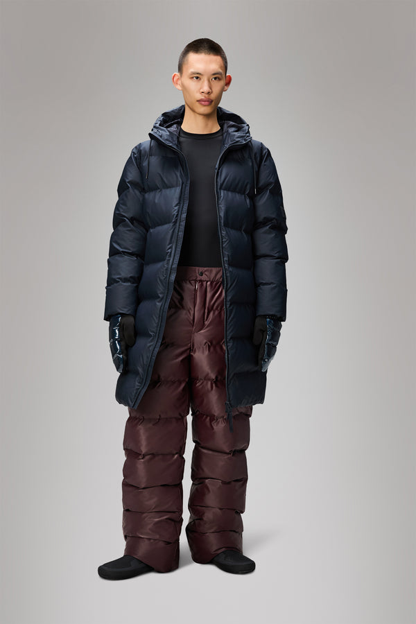 Rains Alta Longer Puffer Jacket Navy